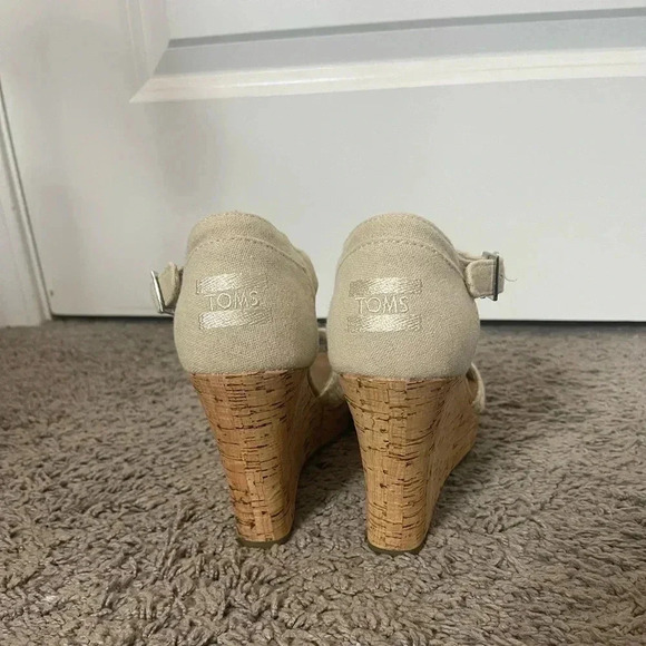 [TOMS] Natural Woven Strappy cork wedge - Picture 3 of 6